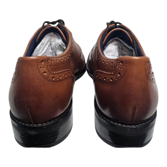 NWT COLE HAAN MENS GRAND DRESS WINGTIP OXFORD SIZE 9.5 BRITISH TAN - Picture 5 of 9